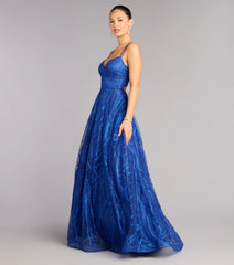 Soraya Glitter A-Line Formal Dress