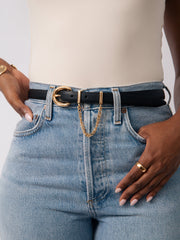 Cascade Chain Belt in Black
