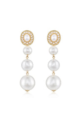 Graduating Pearl Dangle Earrings