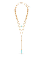 Forever Falling Turquoise Lariat