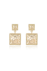 Repeated Square Dangle Earrings