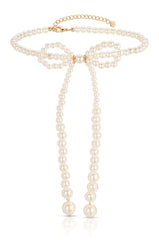 Venus Pearl Bow Necklace