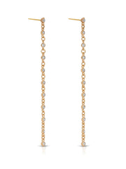 Dainty Linear Crystal Earrings