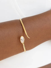 Marquise Snake Cuff Bracelet