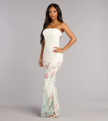 Jenna Floral Bead Mermaid Formal Dress