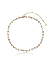 Crystal Disc and Link Necklace