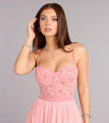 Jocelyn Applique Corset A-Line Ball Gown