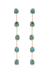 Dripping Turquoise Delicate Drop Earrings