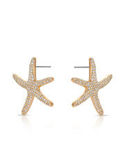 Pavè Starfish Earrings