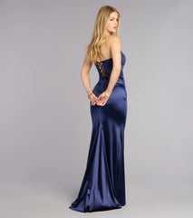 Jess Satin Corset Lace-Up Mermaid Formal Dress