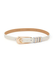 Metal Core Belt in Vanilla Nappa Leather