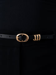 Classic Skinny Belt in Black