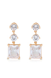 Yours Truly Crystal Dangle Earrings