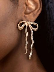 Pave Bow Earrings