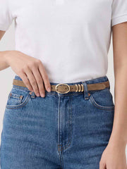Classic Skinny Belt in Shiitake