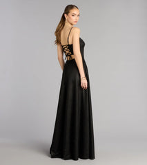 Leyla Glitter Woven A-Line Dress