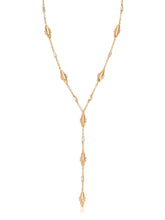 Oval Dome Lariat Necklace