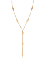 Oval Dome Lariat Necklace