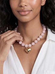 Luck and Love Rose Heart Necklace