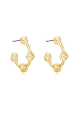 Free Form Ball Hoop Earrings