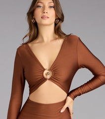 Caught Staring Cutout Mini Dress