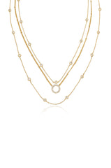 Monroe Crystal Strand Layered Necklace