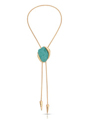 Turquoise Statement Bolo Necklace