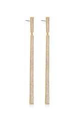 Straight Drop Crystal Dangle Earrings
