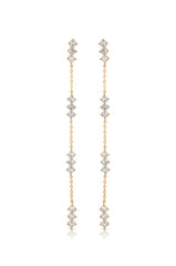 Linear Crystal Drop Earrings