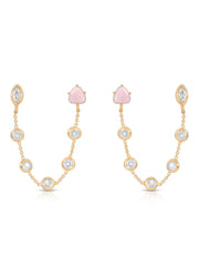 Double Piercing Rose Earrings