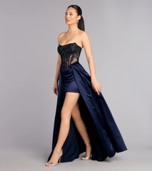Vivian Satin High Low Formal Dress