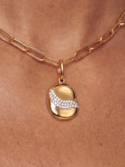 Crystal Wave Charm