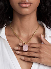Rose Pendant Snake Chain Necklace