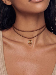 Marquise Champagne Cord Necklace