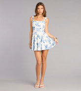 Jill Floral Jacquard A-Line Mini Dress
