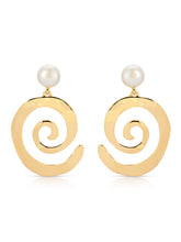 Aura Swirl Pearl Earrings