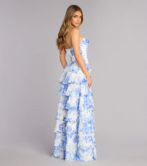 Althea Floral Chiffon Formal Dress