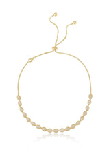 Raised Crystal Teardrop and Adjustable Necklace