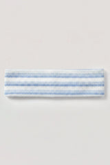 Ribbed Jersey Headband In Blue Stripe