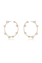 Celestial Large Wire & Crystal Ring Earrings