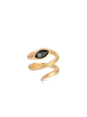 Marquise Coiled Snake Ring