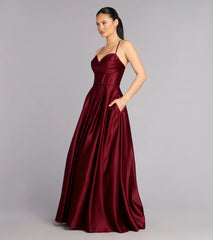 Kaitlynn Satin Lace-Up Ball Gown