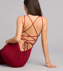 Karen Lace-Up Mermaid Formal Dress