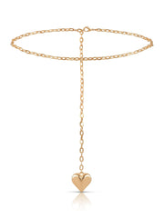 Heart Charm Chain Belt