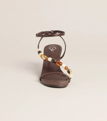 Vacation Glow Beaded Stiletto Heel Sandals
