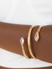 Marquise Coiled Snake Bangle