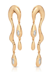 Melting Metal Dangle Earrings