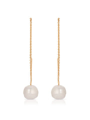 Threaded Pearl Earrings
