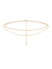 Pearl Strand Gold Body Chain