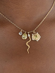 Serpentina Snake Charm Necklace